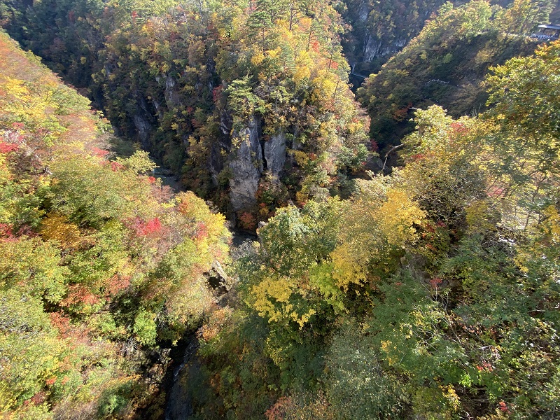 iphone11proで撮影した鳴子大橋から見た鳴子峡の風景写真４