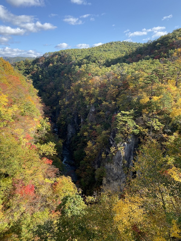 iphone11proで撮影した鳴子大橋から見た鳴子峡の風景写真６