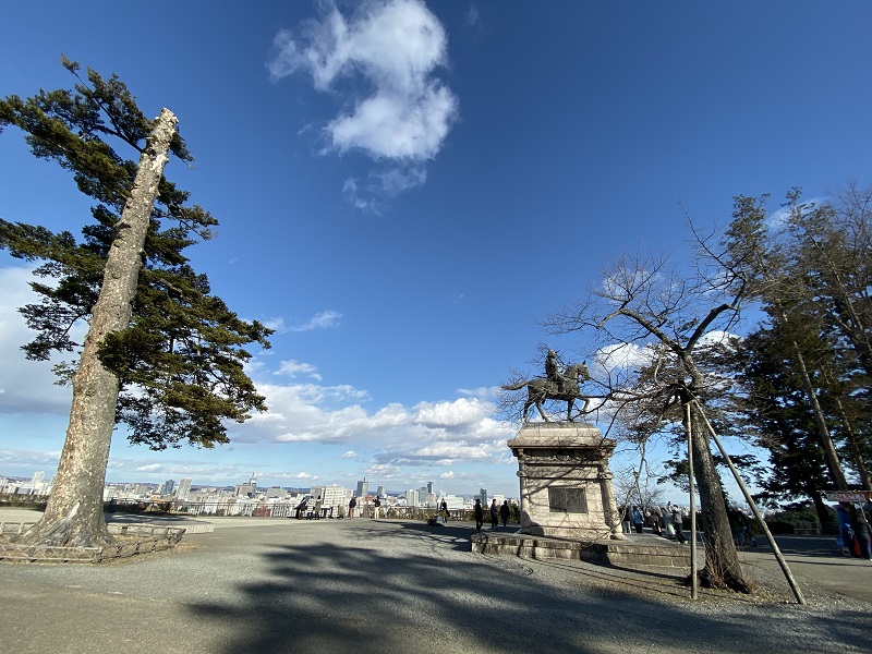 仙台城址公園の景色をiPhone 11 Proで撮影した写真