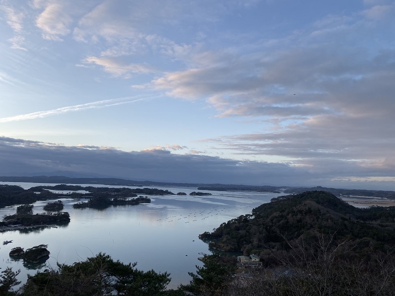 大高森展望台の夕日の写真