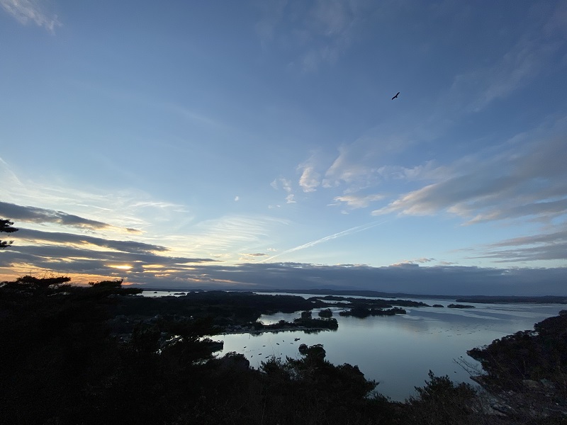 大高森展望台の夕日の写真