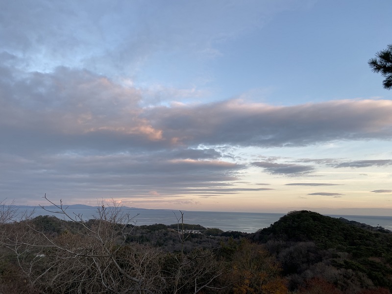 大高森展望台の夕日の写真