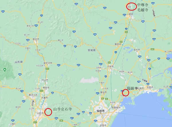 四寺回廊の地図