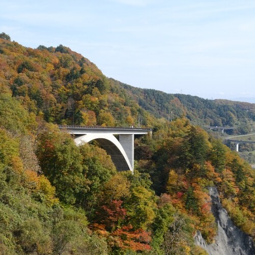 胆沢ダムの11月の風景写真