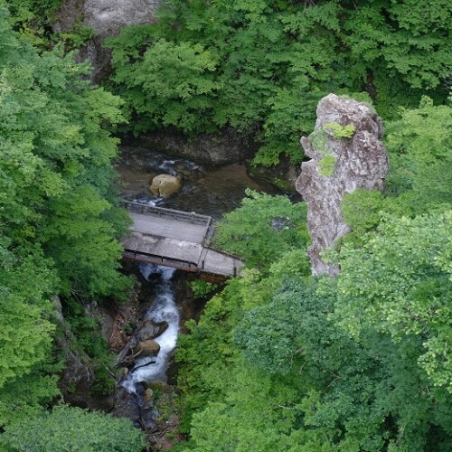 鳴子峡の夏の風景写真