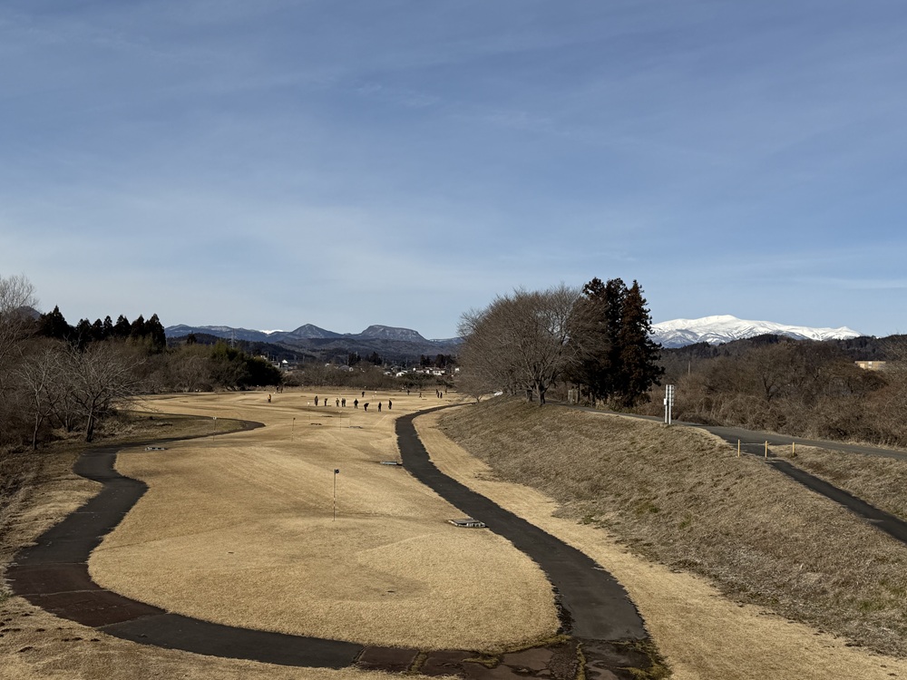 栗原市の河川敷パークゴルフ場